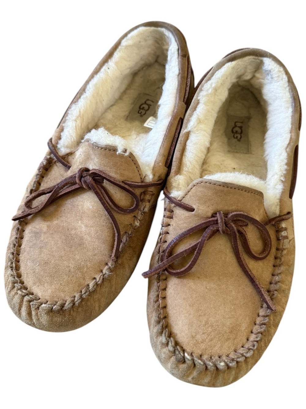 UGG Dakota Slippers Women's Tan Moccasin Loafers Size 9